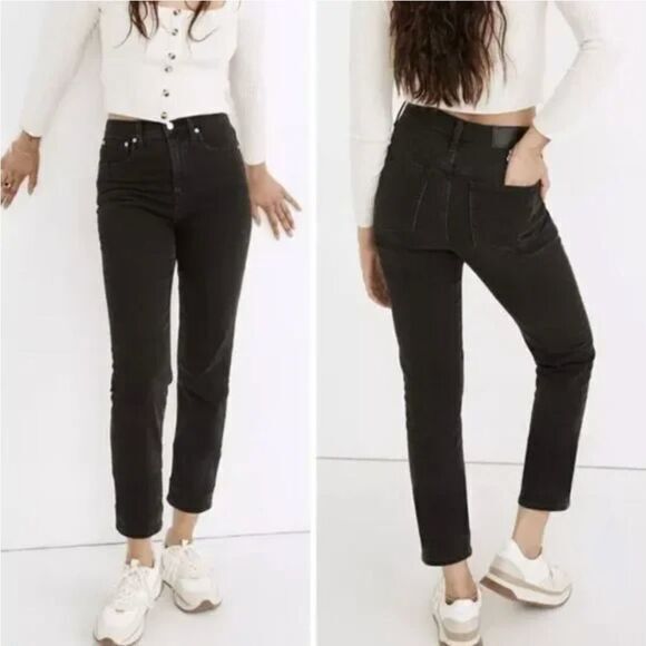 NEW Madewell Petite Classic Straight Jeans in Lunar Wash,‎ 30P